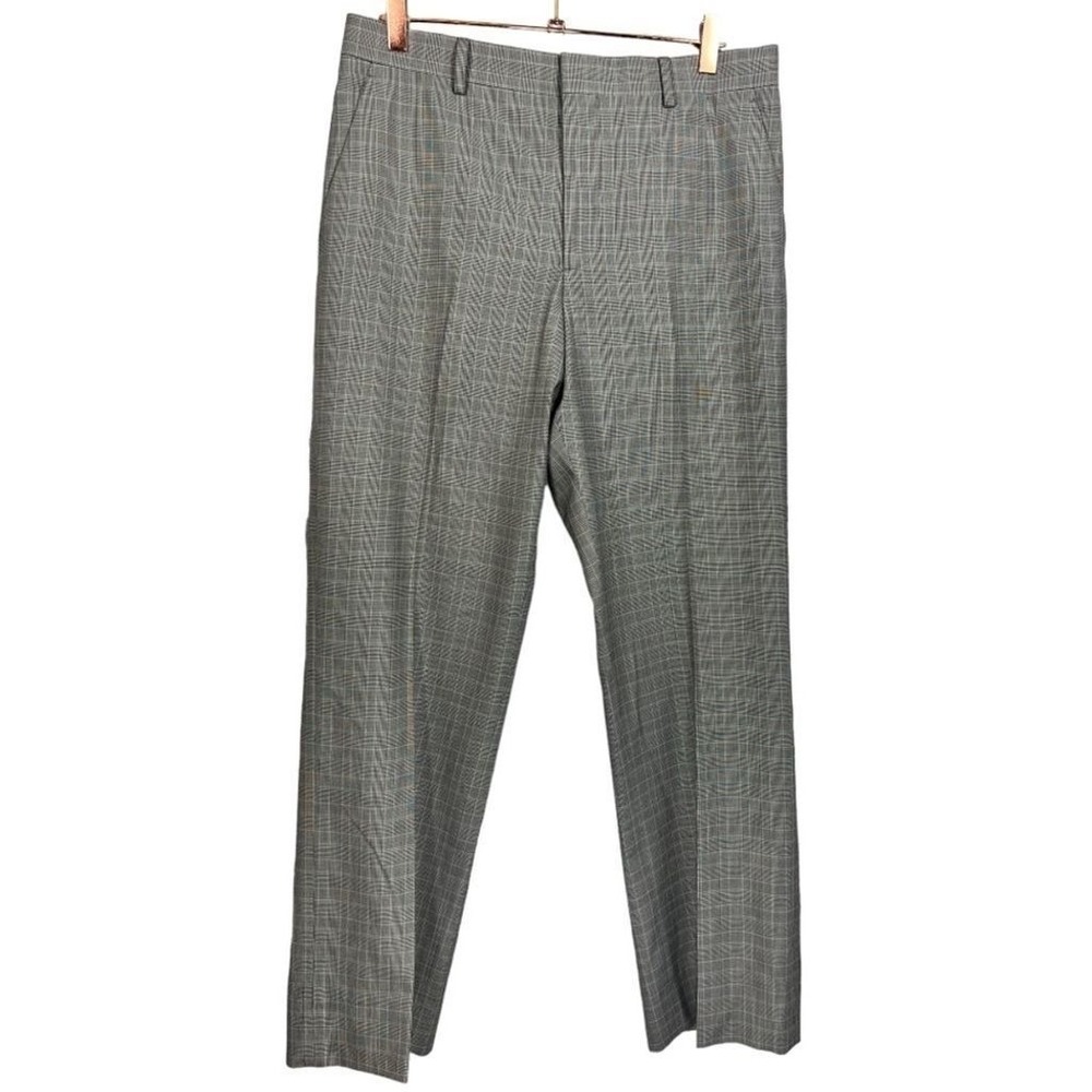 Express Men's Plaid‎ Producer Dress Pants Size 33 X 32 Career Office Preppy Work